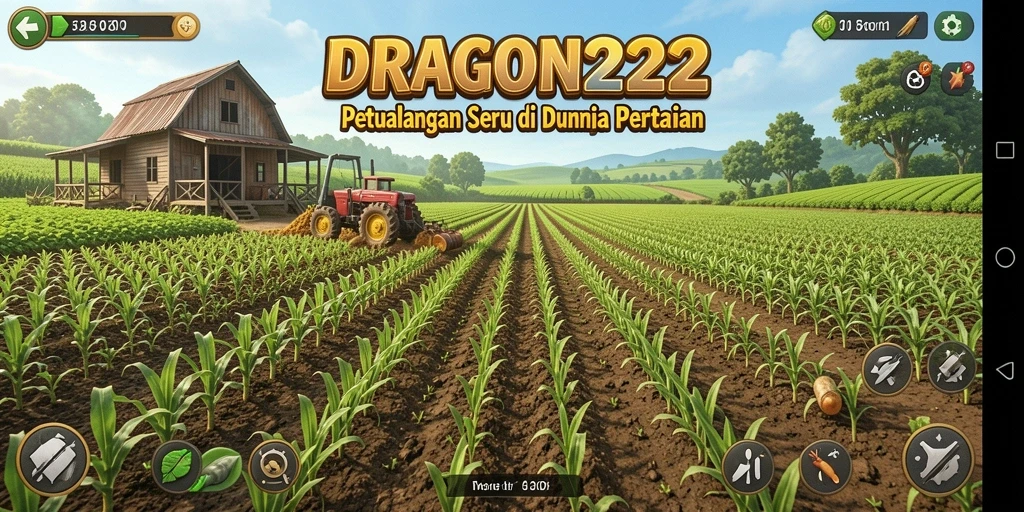 Screenshot DRAGON222 menunjukkan aktivitas seru bertani.