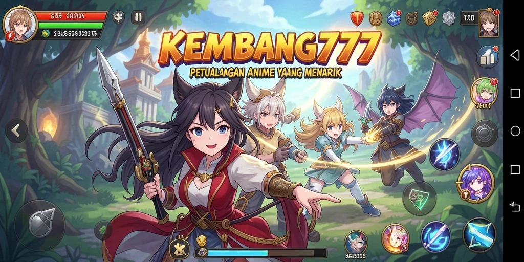 Screenshot gameplay KEMBANG777 yang menampilkan pertarungan epik karakter.