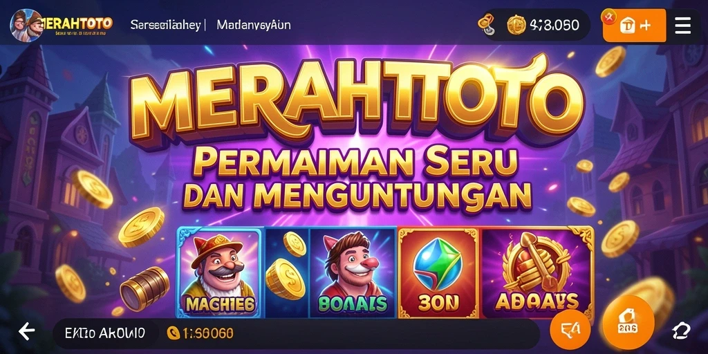 Tampilan gameplay MERAHTOTO yang memukau dan penuh aksi.