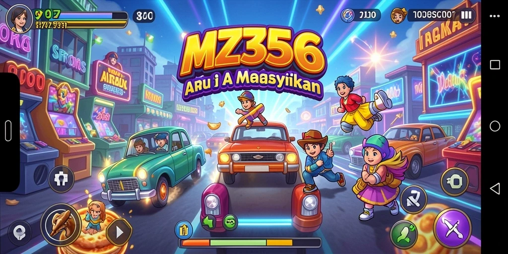 Screenshot utama MZ356 menampilkan gameplay yang penuh aksi dan grafik yang menarik.
