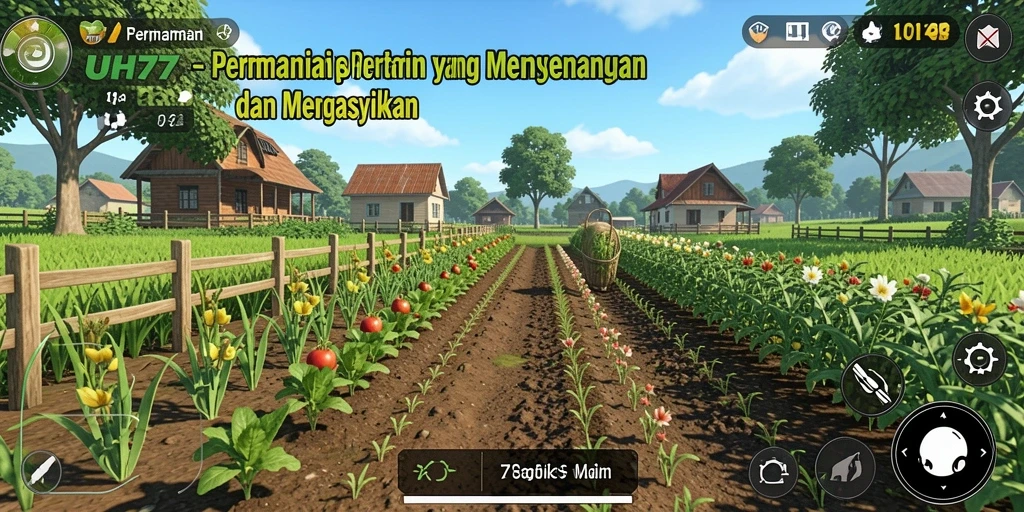 Screenshot UH77 menunjukkan gameplay menarik dalam dunia pertanian.