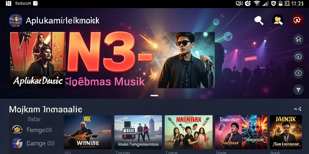 Screenshot gameplay WIN33 menampilkan pengalaman musik yang interaktif.